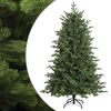 vidaXL Umjetno božićno drvce s nogom 120 cm PVC i metal Zelena
