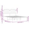 vidaXL Metalni okvir za krevet s uzglavljem crni 135x190 cm