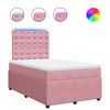 vidaXL Box spring krevet s madracem ružičasti 120 x 200 cm bar&scaron;unasti