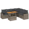 vidaXL 7-dijelni set vrtnih sofa sivi od poliratana
