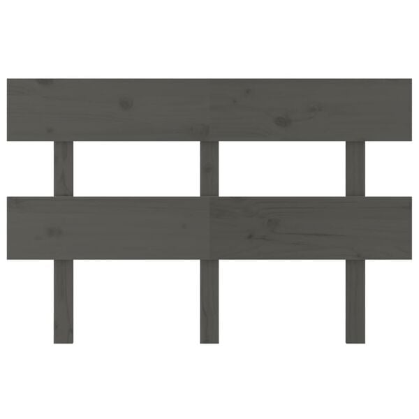 vidaXL Uzglavlje za krevet sivo 138 x 3 x 81 cm od masivne borovine