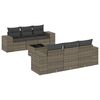 vidaXL 7-dijelni set vrtnih sofa sivi od poliratana