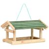 vidaXL Hranilica za ptice od masivnog drva 35 x 29,5 x 21 cm