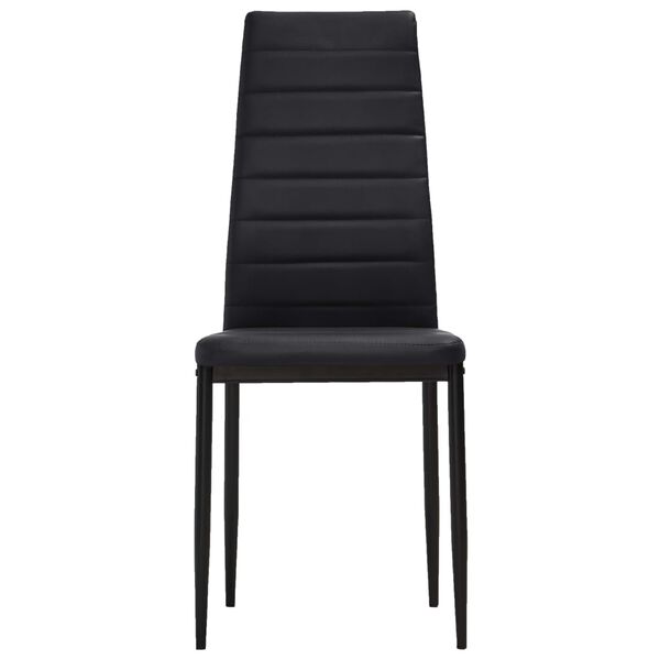 vidaXL Blagovaonske stolice od umjetne kože 4 kom crne