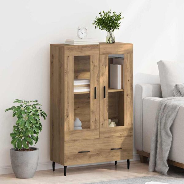 vidaXL Highboard Umjetnički hrast 69,5 x 31 x 115 cm Konstruirano drvo