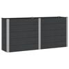 vidaXL Povi&scaron;ena vrtna gredica Crna 200 x 50 x 91 cm alu.