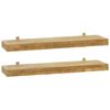 vidaXL Zidne police 2 kom 60 x 15 x 4 cm od masivne tikovine