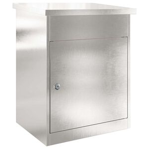 vidaXL Sandučić za pakete Srebrno 47,5 x 38 x 59 cm Nehrđajući čelik