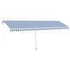 vidaXL Samostojeća automatska tenda 600x350 cm plavo-bijela