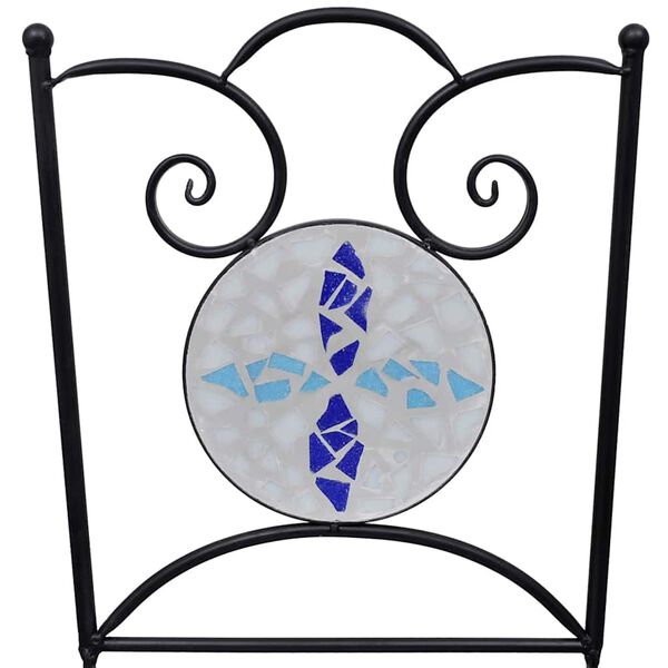 vidaXL Sklopive bistro stolice 2 kom keramičke plavo-bijele