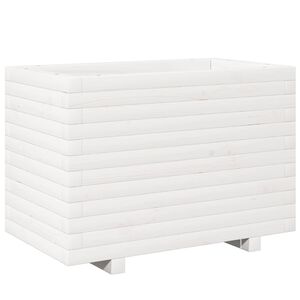 vidaXL Vrtna sadilica bijela 70x40x49,5 cm od masivne borovine