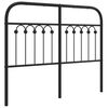 vidaXL Metalno zamjensko uzglavlje crno 120 cm