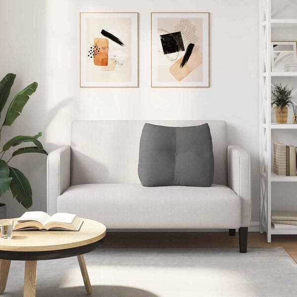 vidaXL Jastuk za leđa Tamno siva 60 x 24 x 50 cm tkanina