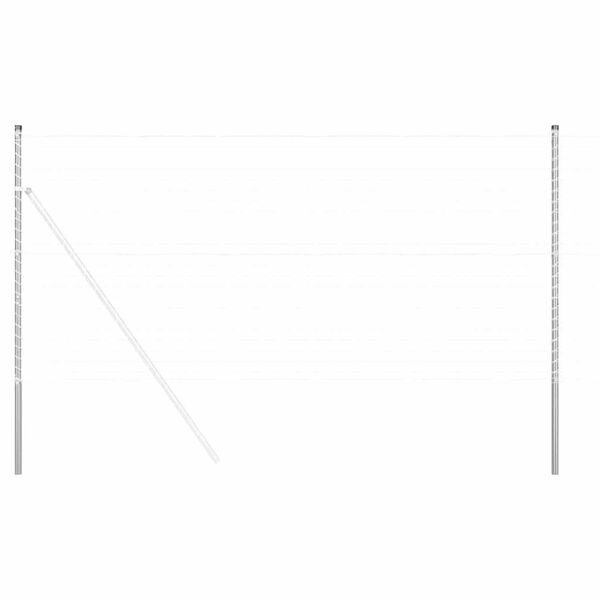 vidaXL Ograde 2 pcs Srebrno Čelik s praškastim premazom