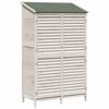 vidaXL Vrtna &Scaron;upa s krovom Bijela 106 x 56 x 176,5 cm Čvrsto drvo jele
