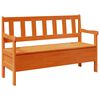 vidaXL Vanjska klupa Smeđa 119 x 44 x 76 cm Čvrsto borovo drvo