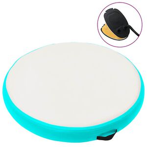 vidaXL Gimnastička prostirka na napuhavanje 100x100x10 cm PVC zelena