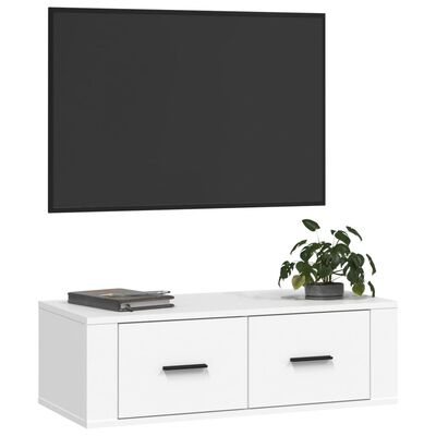 vidaXL Viseći TV ormarić bijeli 80 x 36 x 25 cm od konstruiranog drva