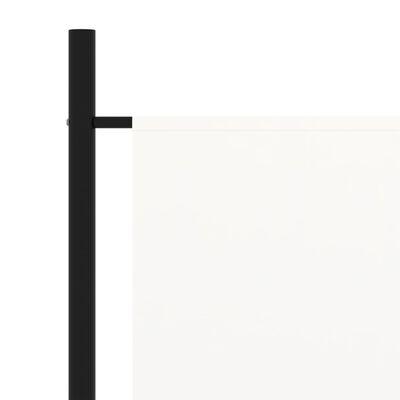 vidaXL Sobna pregrada s 3 panela bijela 260 x 180 cm od tkanine