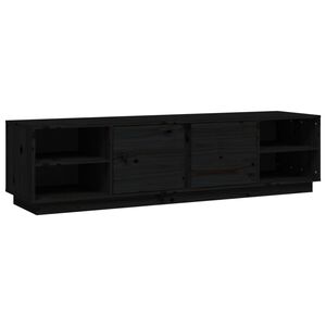 vidaXL TV ormarić crni 156 x 40 x 40 cm od masivne borovine