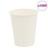 vidaXL papirnate &scaron;alice za kavu 1000 kom 8 oz 200 ml bijele