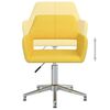 vidaXL Okretna uredska stolica od tkanine žuta