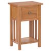 vidaXL Ormarić za časopise s ladicom 35x27x55 cm od masivne hrastovine