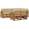 vidaXL Set vanjskih sofa 6 kom. Prirodna