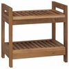 vidaXL Polica za kupaonicu Prirodna 45 x 30 x 45 cm Čvrsto teak drvo