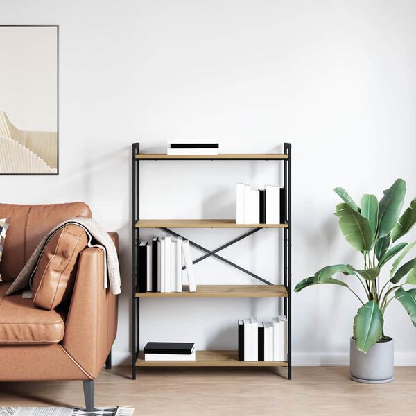 vidaXL Polica Umjetnički hrast 80 x 30 x 120 cm Konstruirano drvo