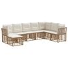 vidaXL Set vanjskih sofa Prirodna Poliester