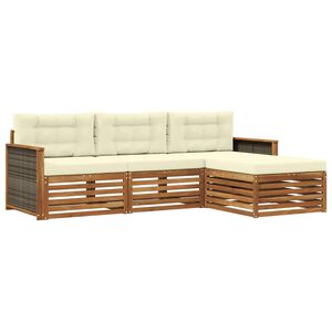 vidaXL Set vanjskih sofa Prirodna i krem 249,5 x 162,5 x 73 cm