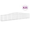vidaXL Lučne gabionske ko&scaron;are 25 kom 400x30x60/80 cm pocinčano željezo