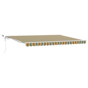 vidaXL Povlačivi tende Zelena i žuta 450 &times; 300 cm Poliester