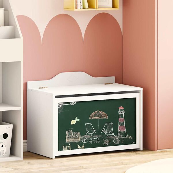 vidaXL Kutija za pohranu s prednjom stranom od ploče za kredu ROROS
