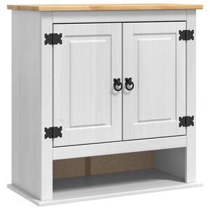 vidaXL Viseći ormarić CORONA Bijela 70 x 33 x 71,5 cm Masivna borovina
