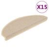 vidaXL Samoljepljivi otirači za stepenice 15 kom 65 x 21 x 4 cm berber