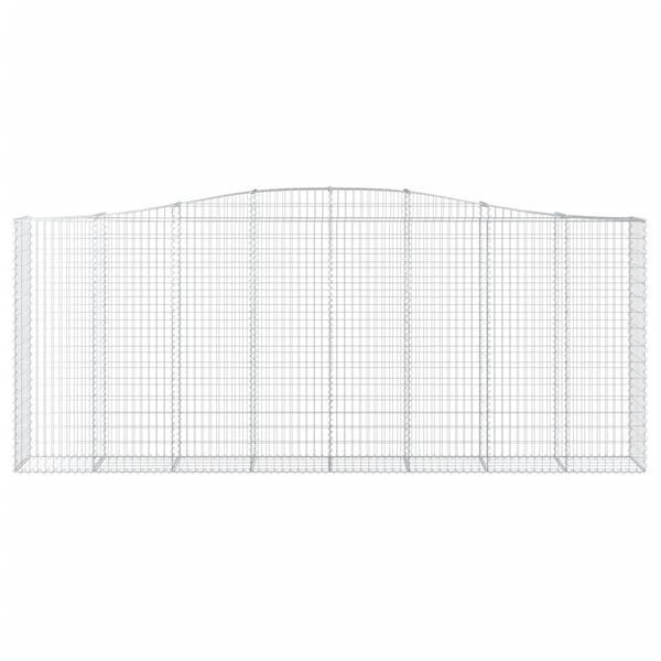 vidaXL Lučne gabionske košare 7 kom 400x50x160/180cm pocinčano željezo