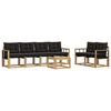 vidaXL Set vanjskih sofa 7 kom. Bijela i crna