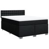 vidaXL Krevet s oprugama i madracem crni 140 x 190 cm od tkanine