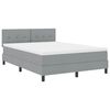 vidaXL Boxspring krevet s madracem Svijetlo siva 140 x 200 cm tkanina