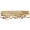 vidaXL Set vanjskih sofa 7 kom. Bijela i bež
