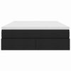 vidaXL Krevet s madracem i skladištem Crna 140 x 190 cm Poliester