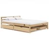 vidaXL Okvir za krevet s 4 ladice 140 x 200 cm od masivne borovine