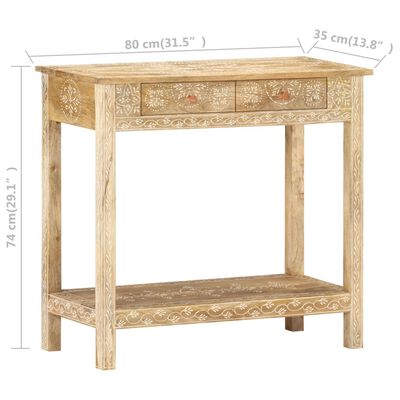 vidaXL Konzolni stol 80 x 35 x 74 cm od masivnog drva manga