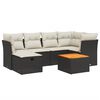 vidaXL 7-dijelni set vrtnih sofa od poliratana s jastucima crni