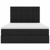 vidaXL Krevet s od storage s madracem Crna 140 x 200 cm Lažna koža