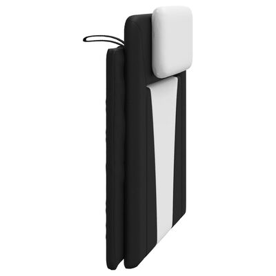 vidaXL Jastuk za uzglavlje crno-bijeli 100 cm od umjetne kože