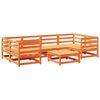 vidaXL 7-dijelni set vrtnih sofa vo&scaron;tano smeđi od masivne borovine