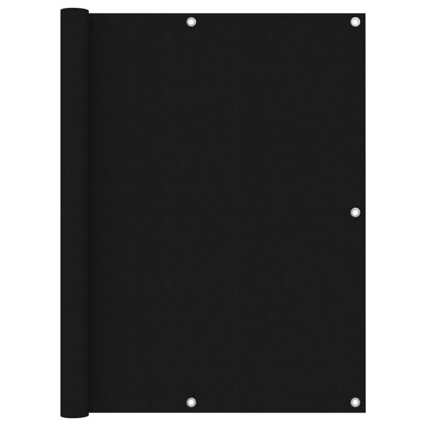 vidaXL Balkonski zastor crni 120 x 400 cm od tkanine Oxford